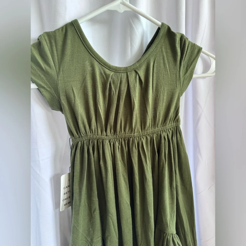 Joyfolie Mia Joy Girls Braelyn‎ Olive Green Dress NWT 2T